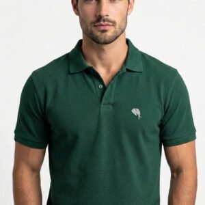 PR46|| BOTTLE GREEN|| 100% Cotton T-Shirt