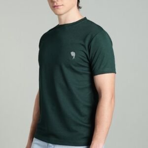 RHS002|| BOTTLE GREEN|| Round Neck Half Sleeve