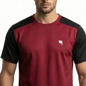 RHS003|| MAROON|| Round Neck Half Sleeve