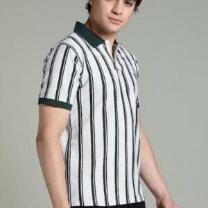 SS006||GREEN STRIPES||100% Cotton T-Shirt